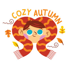 Boy Vector Illustration. Flat Minimal Design. Editable Illustration for Web, Mobile, Print