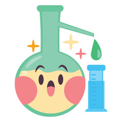 Laboratory Vector Illustration. Flat Minimal Design. Editable Illustration for Web, Mobile, Print