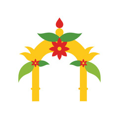 Cultural Banana Tree Wedding Entrance Gate Design  