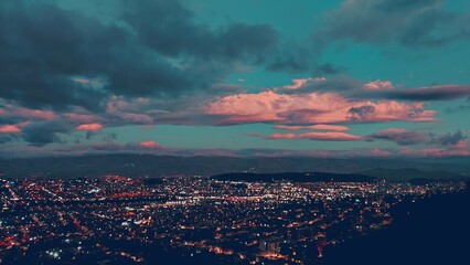 time lapse clouds over the city