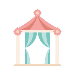 Elegant Wedding Pavilion with Soft Pastel Drapes  