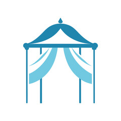 Outdoor Wedding Pavilion with Sheer Drapes  