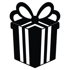 gift box with ribbon vector icon