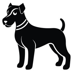 black dog vector icon
