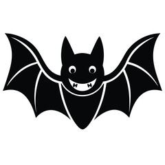 smiling bat vector icon