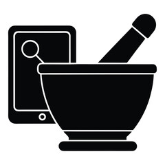 tablet and mortar   pestle   compounding pharmacy