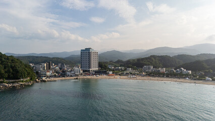 Fototapeta premium panoramic view of a south korean beach