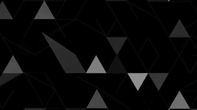 Abstract geometric pattern with black and gray triangles creating a modern design aesthetic
