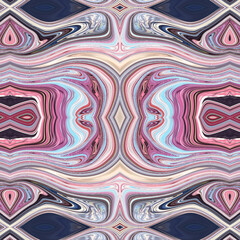 Symmetrical pink and blue marbled design with mirrored wave patterns, creating a futuristic abstract background for art, fashion, and creative digital projects.

