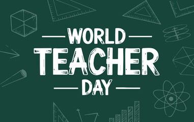 Happy Teacher's day concept vector illustration background. Creative teacher's day vector education concept.
