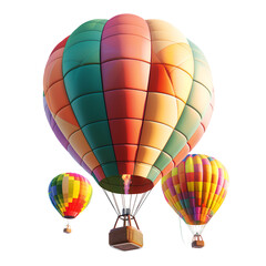 Colorful Hot Air Balloons Ascending Against Black vibrant