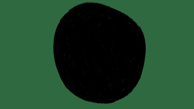 Hand-Drawn Creepy Eyes Animation on Green Screen. Spooky Eye Blink for Horror and Halloween-Themed Videos.