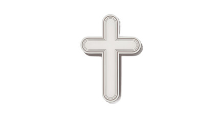 Fototapeta premium Simple elegant cross with a drop shadow.