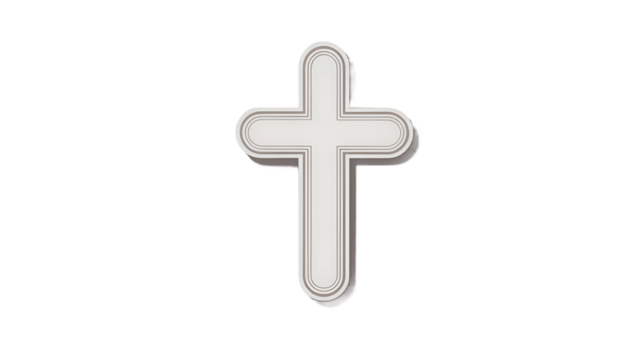 Simple elegant cross with a drop shadow.