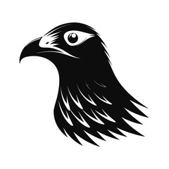 Simple silhouette of a chicken standing calmly