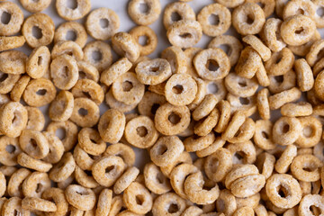 Ring Shaped Cereal Close Up Cheerios