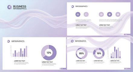 Background art of business presentation template with charts and graphs