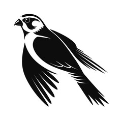 Graceful goldfinch silhouette perched on a branch