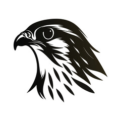 Silhouette profile of a partridge head for advertising banner