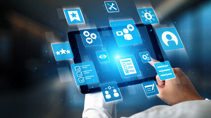 Personalization icons showing customization, user profile and experience design for personal service, customer journey and adaptive digital interaction. Gist