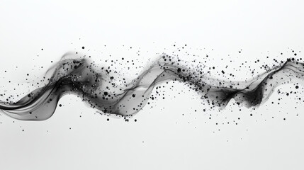 Abstract black wave design