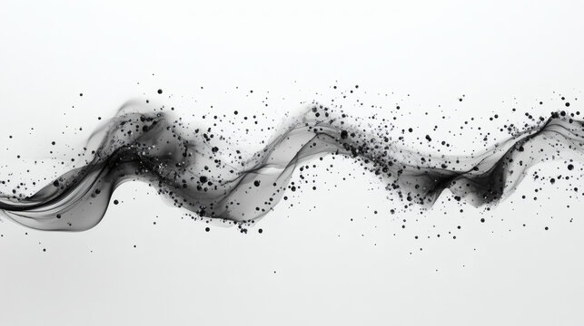 Abstract black wave design - Powered by Adobe