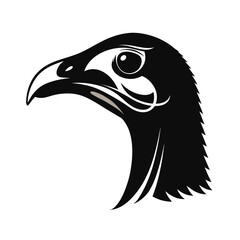 Turkey head silhouette with wattle and profile view