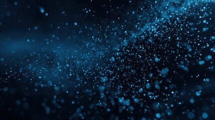 Blue particles abstract background Dark blue texture Vector illustration Motion effect design Glowing dust particles