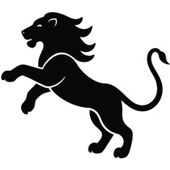 lion jumping leaping