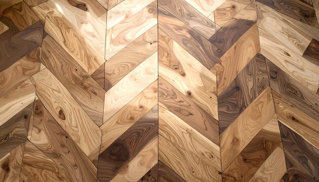 Herringbone wooden floor pattern