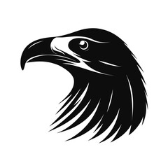 Bold giant seabird head silhouette for advertising