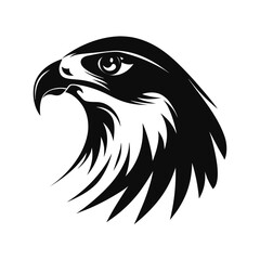 Majestic raptor bird soaring above bold silhouette