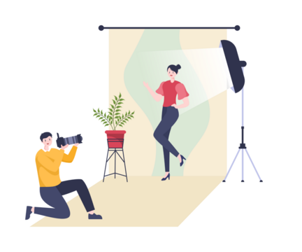 photography of a young woman vector illustration - Powered by Adobe