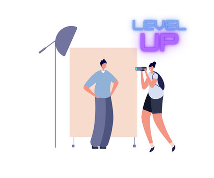 level up shooting of a man - Powered by Adobe