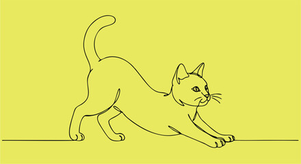 Vector illustration of a cat