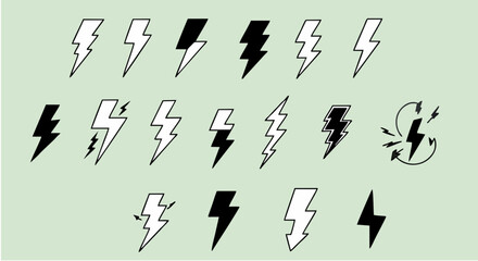 Vector illustration of lightning strike