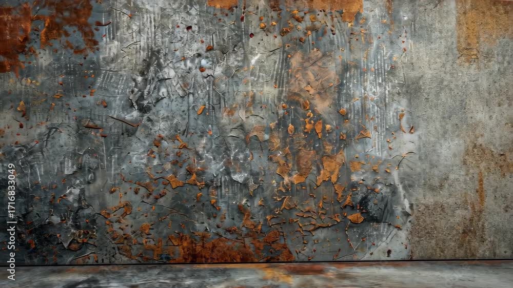 Poster Textured Wall: A close-up shot of a textured wall with a rustic, weathered appearance, showing natural patterns and a mix of colors, creating a sense of history and depth.