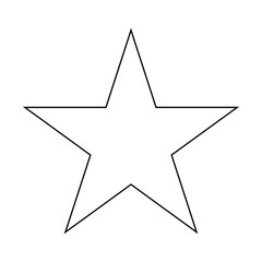 Star icon. Black star symbol for designs.