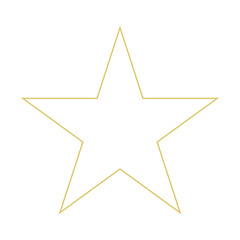 Star Symbol. Golden Star Icon