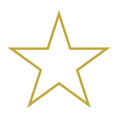 Star Symbol. Golden Star Icon