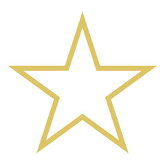Star Symbol. Golden Star Icon