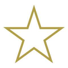Star Symbol. Golden Star Icon