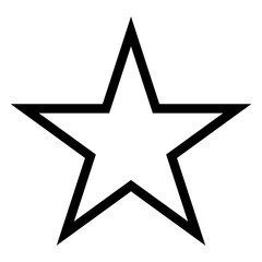 Star icon. Black star symbol for designs.
