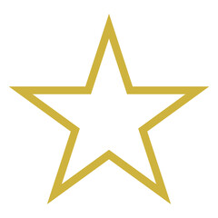 Star Symbol. Golden Star Icon