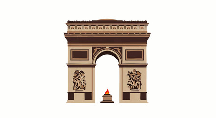 Fototapeta premium Explore the iconic Arc de Triomphe in Paris, a symbol of French history and culture, ready for your project