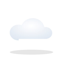 Fototapeta premium Cloud realistic storage vector icon for data and backup