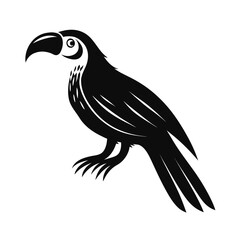 Bold silhouette of a tropical bird in graceful pose