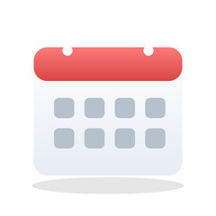 Calendar realistic planner date vector icon monthly