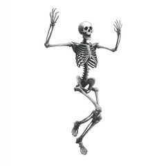Jumping skeleton illustration
