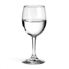 Glass of Water: A crystal-clear glass of water, delicately filled, reflects purity and refreshment, inviting you to savor its essence.